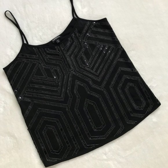 Express | NWT Sequin Split Back Tank - Picture 5 of 9